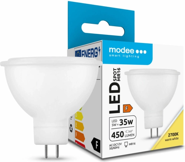 Λαμπτήρας LED Modee Lighting GU5.3 MR16 5 W θερμό λευκό 2700 K, 450 lm, 100°
