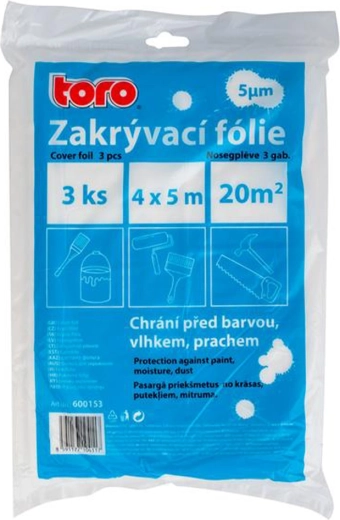 Καλυπτικές μεμβράνες HDPE 4 × 5 m, 5 μm, 3 τεμ. TORO