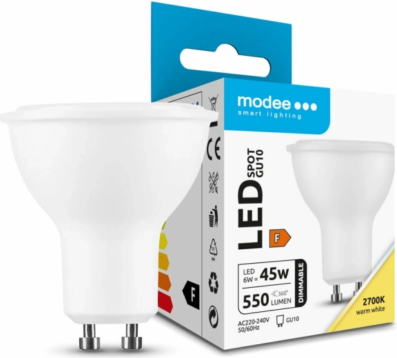 Λάμπα LED GU10 6 W 550 lm θερμό λευκό, ντιμαριζόμενη