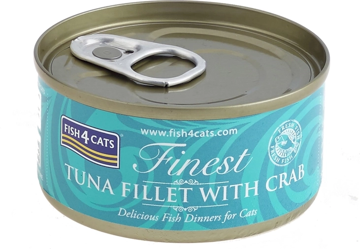 Κονσέρβα για γάτες τόνος με καβούρι FISH4CATS 70 g