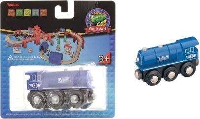 Maxim ξύλινη ατμομηχανή ατμού μπλε