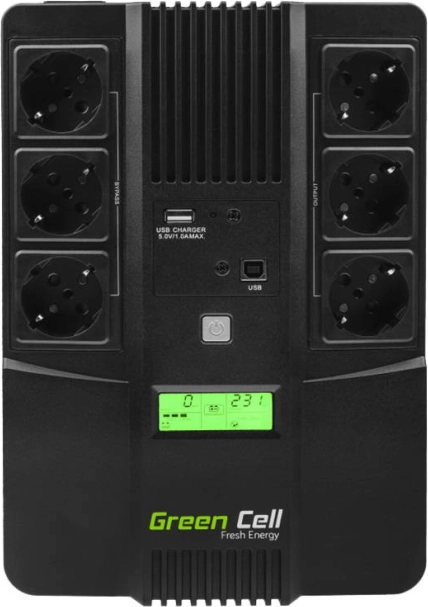 Εφεδρική τροφοδοσία UPS GREEN CELL AiO 800 VA, 480 W με LCD