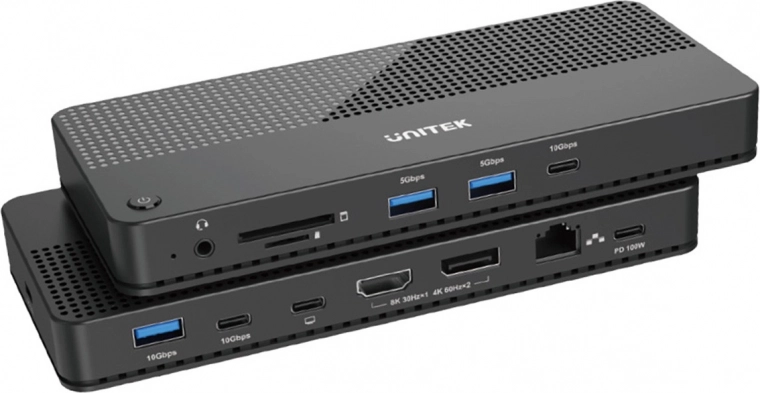 Πολυλειτουργικός σταθμός σύνδεσης Unitek 12σε1 USB-C HDMI USB 4 PD
