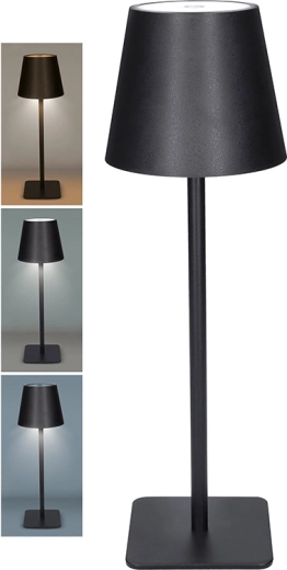 Solight LED επαναφορτιζόμενο φωτιστικό Lucca 120 lm, με ρύθμιση φωτεινότητας, CCT, μαύρο