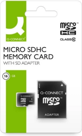 Q-Connect κάρτα μνήμης microSDHC 16 GB με προσαρμογέα SD