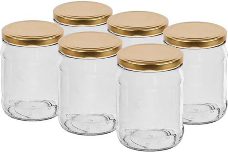 Βάζα κονσερβοποίησης με καπάκι 500 ml TWIST, σετ 6 τεμ.