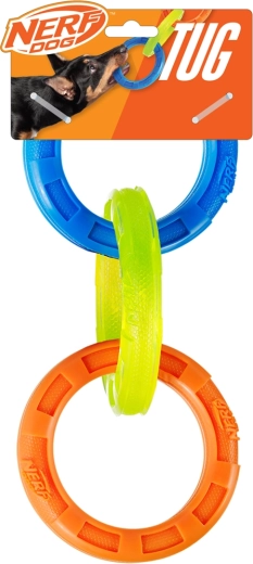 Nerf Dog παιχνίδι έλξης με τρεις κρίκους 26,7 cm