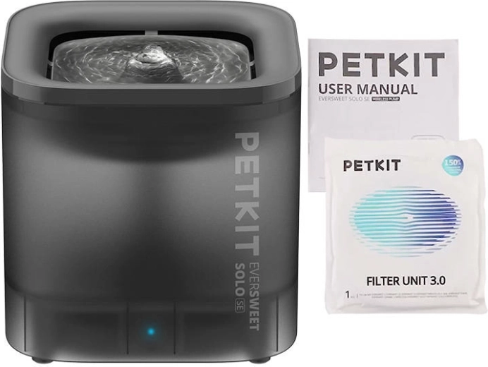 Σιντριβάνι νερού για σκύλους και γάτες Petkit Eversweet Solo SE, σκούρο γκρι