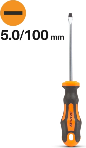 Κατσαβίδι με επίπεδη μύτη 5,0 × 100 mm
