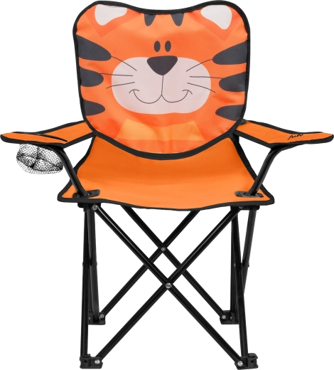 Παιδική πτυσσόμενη καρέκλα κάμπινγκ NILS Fun Tiger με ποτηροθήκη