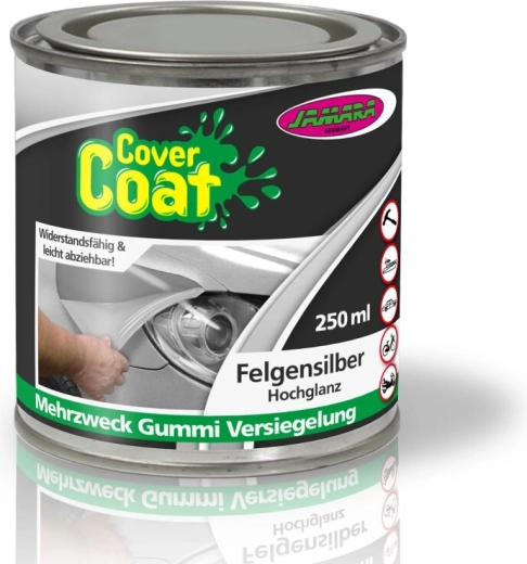 Cover Coat υγρό καουτσούκ για ζάντες ασημί υψηλής γυαλάδας 250 ml
