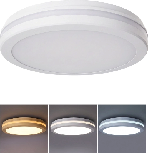 Solight LED φωτιστικό οροφής και τοίχου Gari 26 W 2340 lm 3CCT IP65 30 cm λευκό