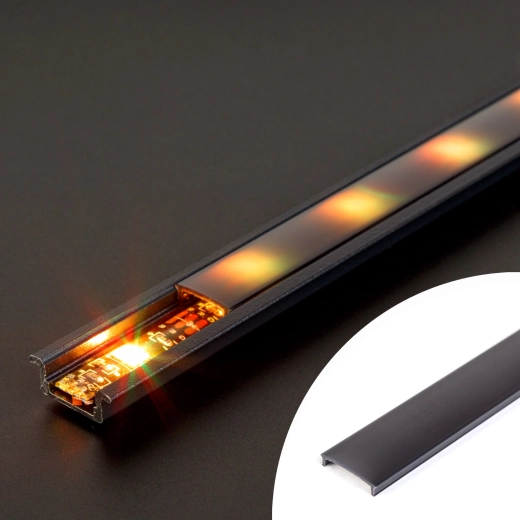 Μαύρο κάλυμμα για προφίλ LED 1000 mm