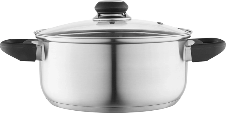 Altom Design ανοξείδωτη κατσαρόλα Emilio 3,2 l / 22 cm με γυάλινο καπάκι