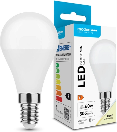 Λάμπα LED Modee Globe Mini G45 8,5 W E14 806 lm ουδέτερο λευκό