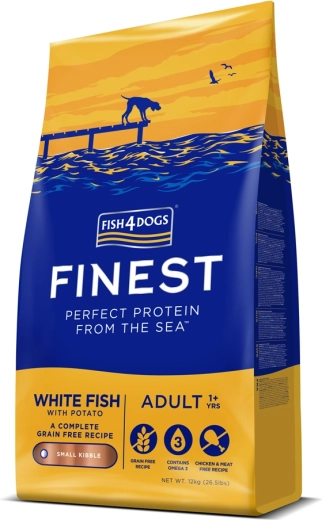 Fish4Dogs Finest κροκέτες για ενήλικους σκύλους με λευκό ψάρι και πατάτες 12 kg