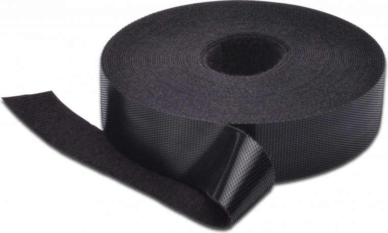 Αυτοκόλλητη ταινία velcro DIGITUS για καλωδίωση, 20 mm, ρολό 10 m, μαύρη