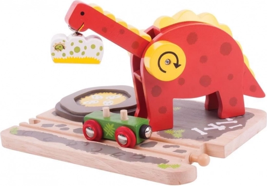 Bigjigs Rail γερανός δεινόσαυρος