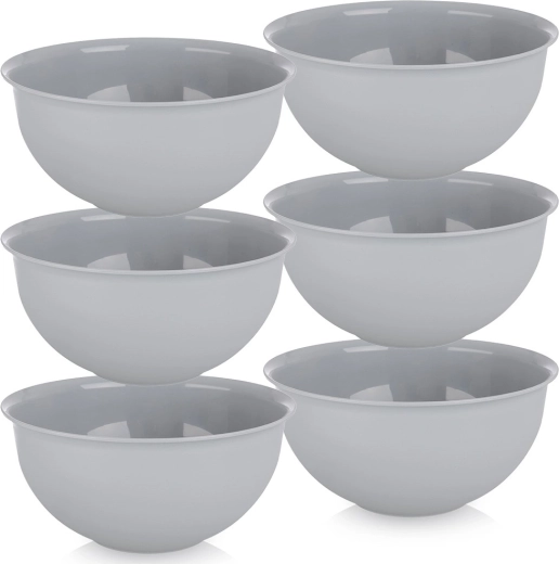 Πλαστικά μπολ Sandy 13 cm, 500 ml, γκρι, σετ 6 τεμ.