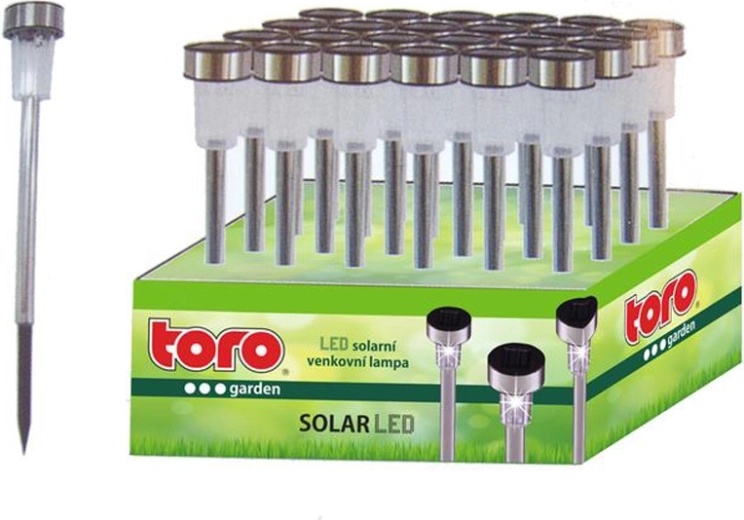 Ηλιακό LED φωτιστικό TORO 36,5 cm, ασημί