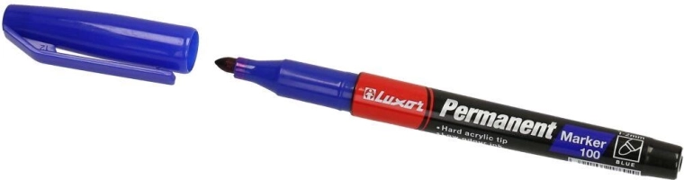Μόνιμος μαρκαδόρος Luxor 100 μπλε 1–2 mm