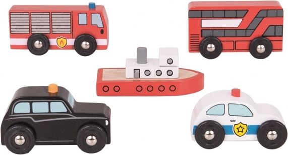 Bigjigs Rail οχήματα πόλης – ξύλινο σετ