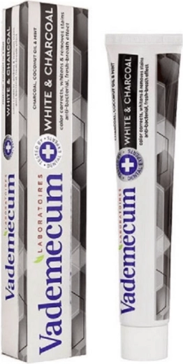 Vademecum ProLine White & Charcoal λευκαντική οδοντόκρεμα 75 ml