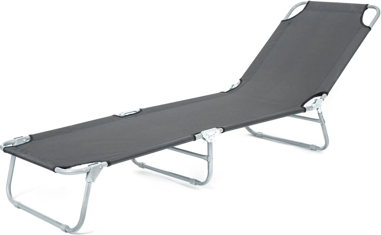 Πτυσσόμενη ξαπλώστρα κήπου SUNBAY ανθρακί 186 × 53 × 24 cm