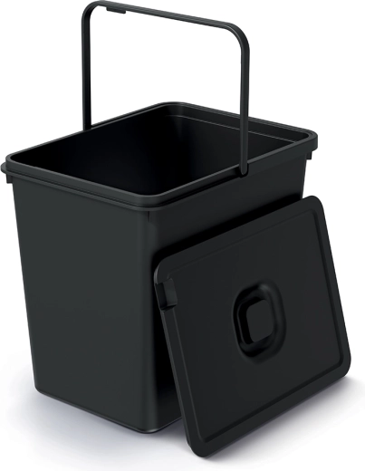 Κάδος απορριμμάτων Systema Basic Flap 23 l – ανακυκλωμένο μαύρο