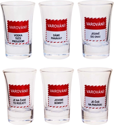 Σετ δώρου σφηνοπότηρων TORO προειδοποίηση 6×40 ml