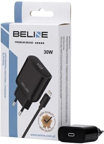 Φορτιστής πρίζας 30W GaN USB‑C με καλώδιο Lightning – μαύρο