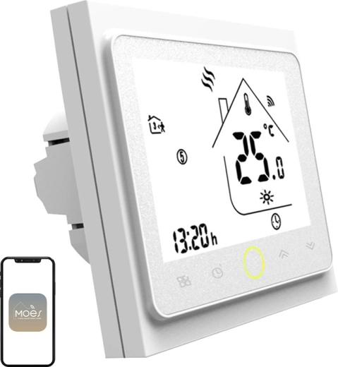 Moes Wi‑Fi LCD θερμοστάτης για ηλεκτρική ενδοδαπέδια θέρμανση