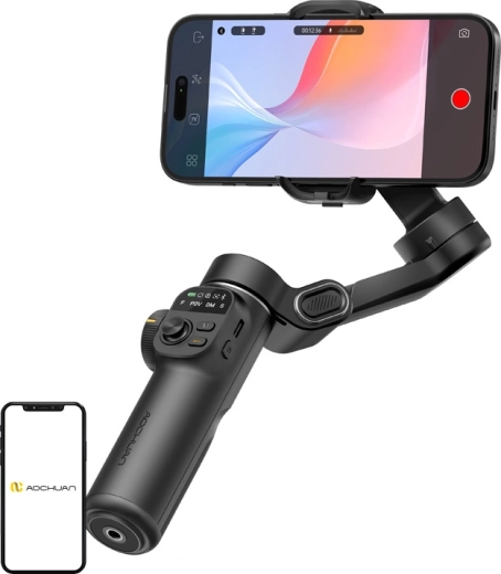 AOCHUAN Smart X2 τυπικός σταθεροποιητής για smartphone μαύρος