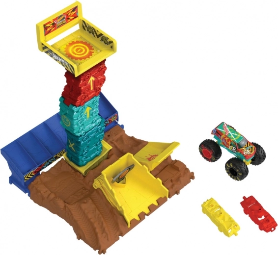 Monster truck και τσαλακωμένα αυτοκίνητα στη συσκευασία