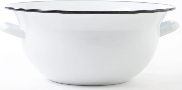 Εμαγιέ λεκάνη με χερούλια 32 cm, 6 l – λευκή BERYL