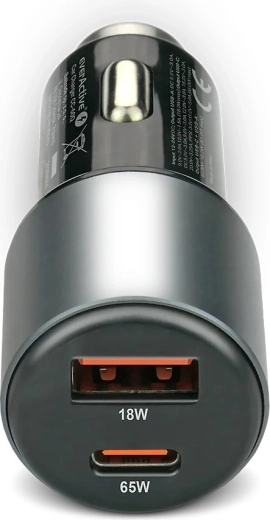 Φορτιστής αυτοκινήτου 83 W με USB‑C PD και USB‑A QC3.0 μαύρος