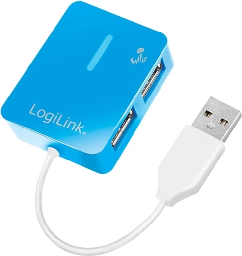 USB hub 2.0 LogiLink Smile, 4 θύρες, μπλε