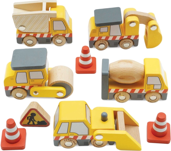 Le Toy Van ξύλινο σετ οχημάτων εργοταξίου για παιδιά
