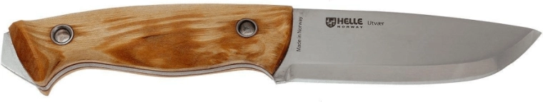 Outdoor μαχαίρι Helle Utvær 10 cm, κυματιστή σημύδα, δερμάτινη θήκη