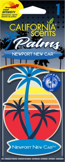 Κρεμαστό αρωματικό αυτοκινήτου California Scents Palm Newport New Car