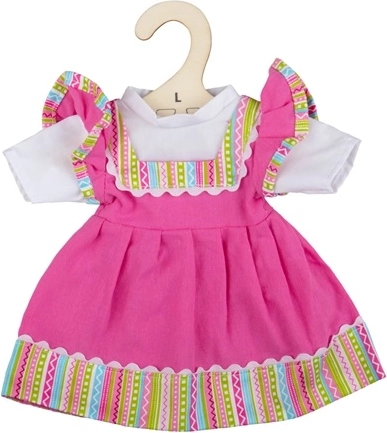 Bigjigs Toys φόρεμα για κούκλα με ριγέ τελείωμα – Ροζ