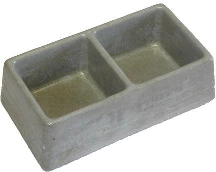 Διπλό μπολ για τρωκτικά από σκυρόδεμα 245 × 135 × 75 mm