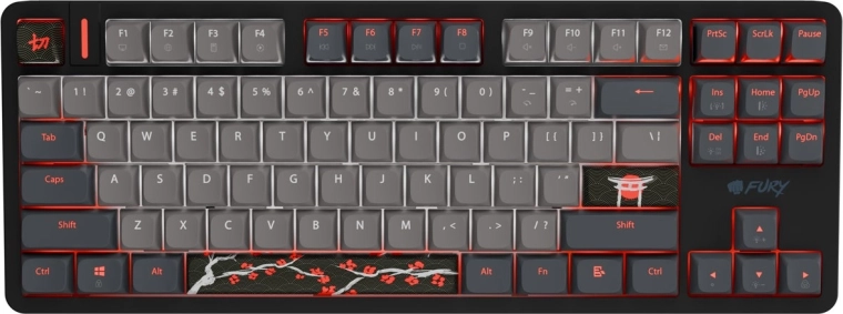 Μαγνητικό gaming πληκτρολόγιο Fury Kanabo K6 RGB US μαύρο-γκρι