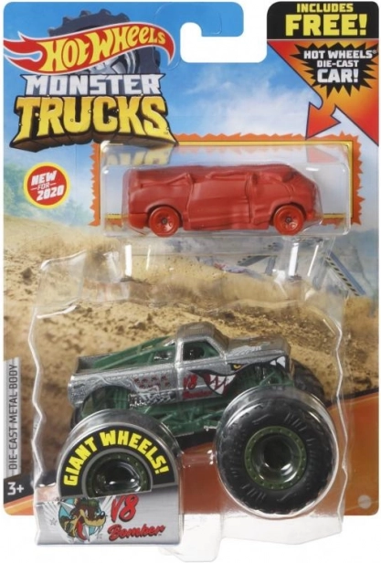Hot Wheels Monster Trucks 1:64 με αγωνιστικό αυτοκινητάκι – Skeleton