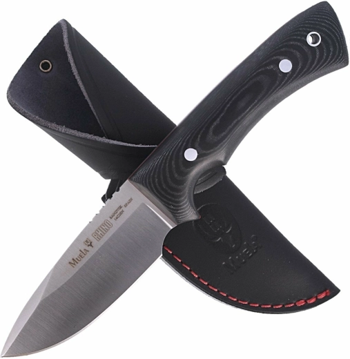 Muela Rhino 9M καθολικό μαχαίρι 9 cm, μαύρο, Micarta, δερμάτινη θήκη