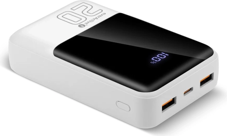 Powerbank 20.000 mAh με γρήγορη φόρτιση 22,5 W, 2× USB-A και USB-C με οθόνη LCD