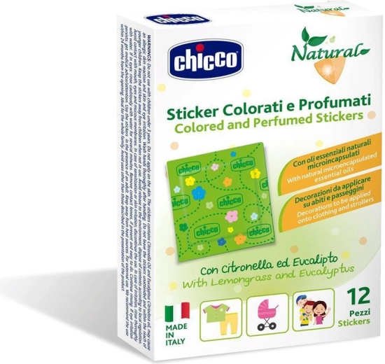Chicco αρωματικά αυτοκόλλητα κατά των εντόμων, 12 τεμ.