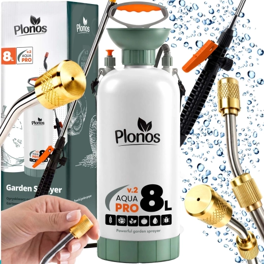 Χειροκίνητος πιεστικός ψεκαστήρας 8 l Plonos Aqua Pro