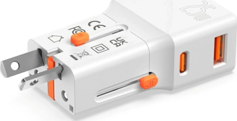 Γρήγορη φόρτιση 25 W με USB‑C PD και USB‑A QC