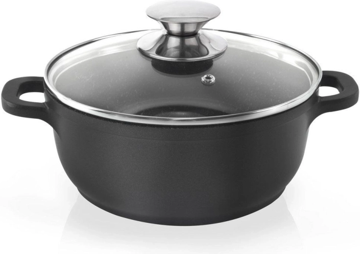 Γρανιτένια κατσαρόλα με γυάλινο καπάκι GRANDE 24 cm, 4 l
